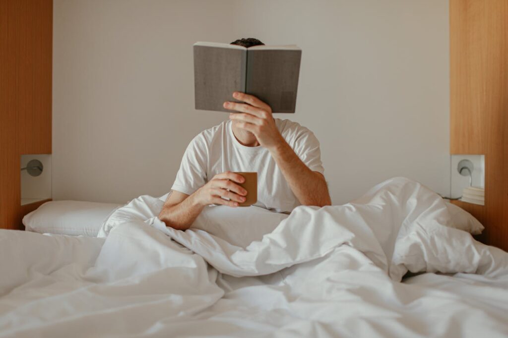 man reading book - the stress paradox