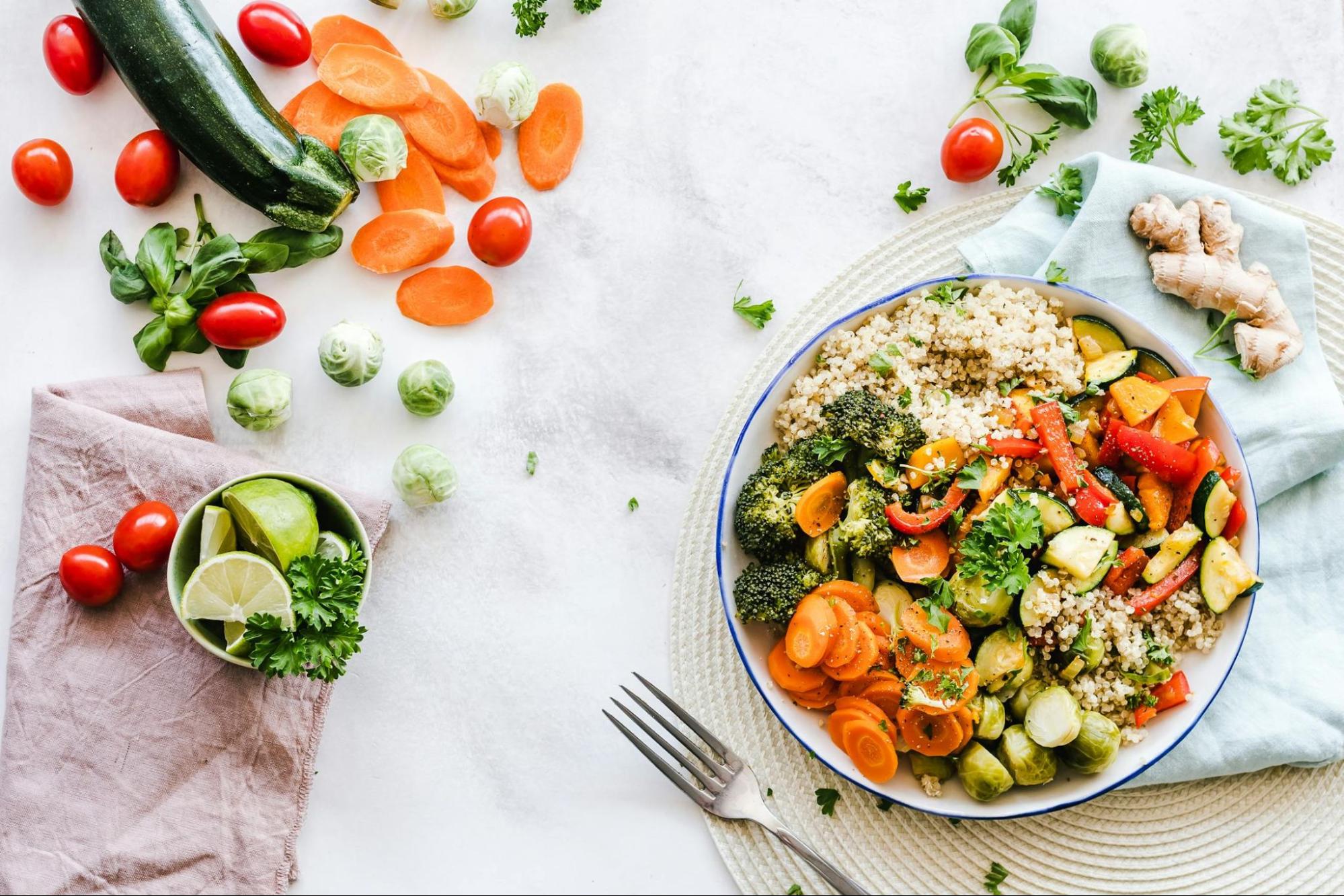 vegetables on a plate - Whole foods matter more than macros