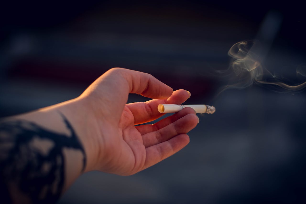 person smoking - smoking cessation
