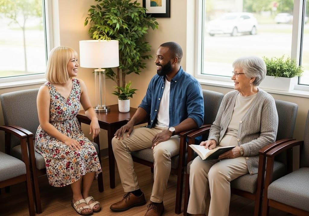 people in a waiting room