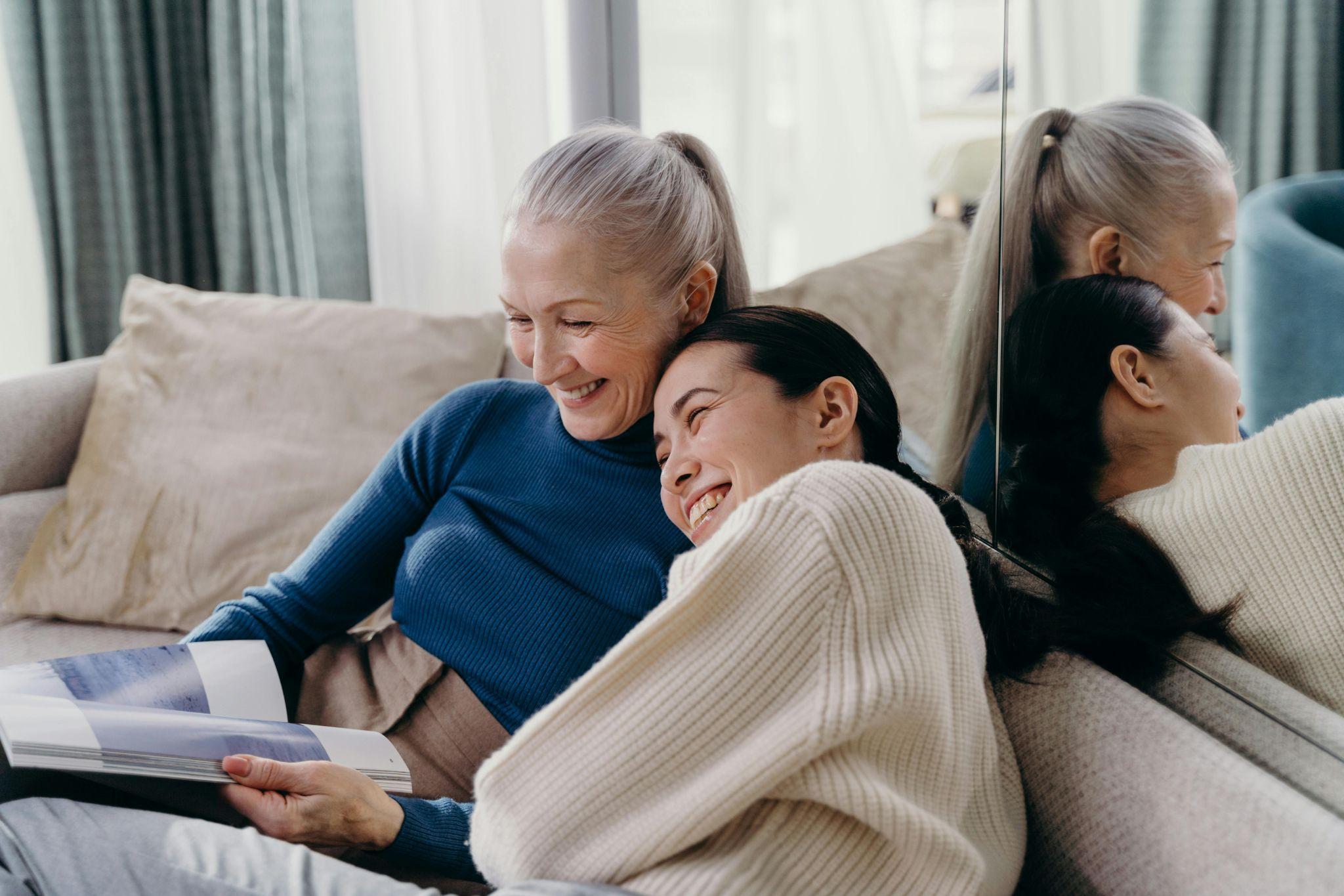 mother and daughter enjoying time together