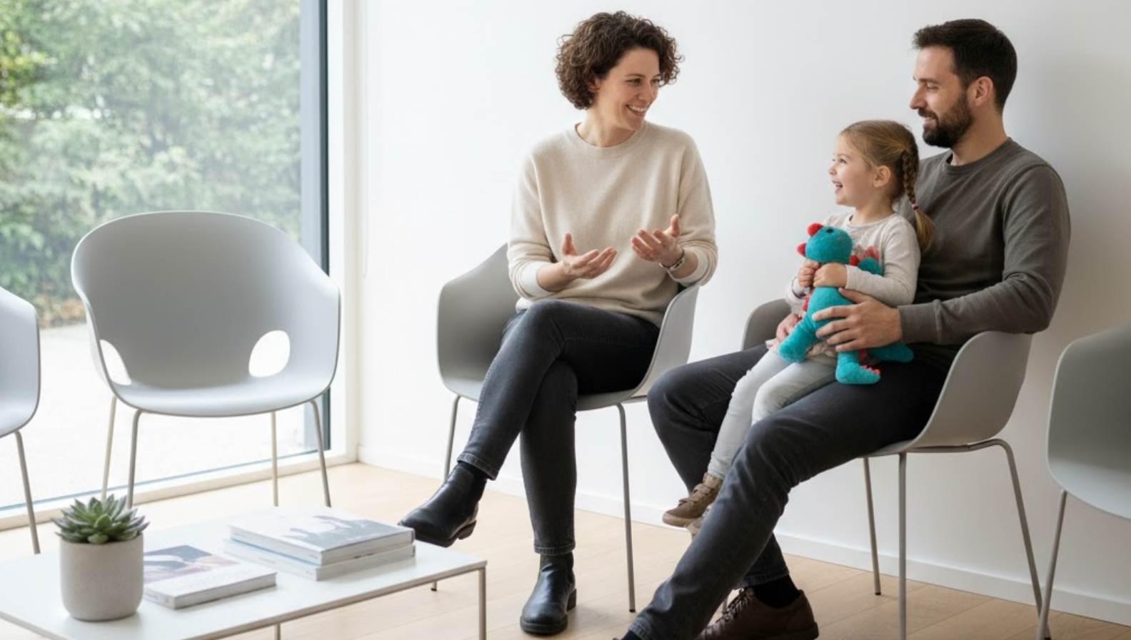 family waiting for appointment from a family doctor in Humble TX