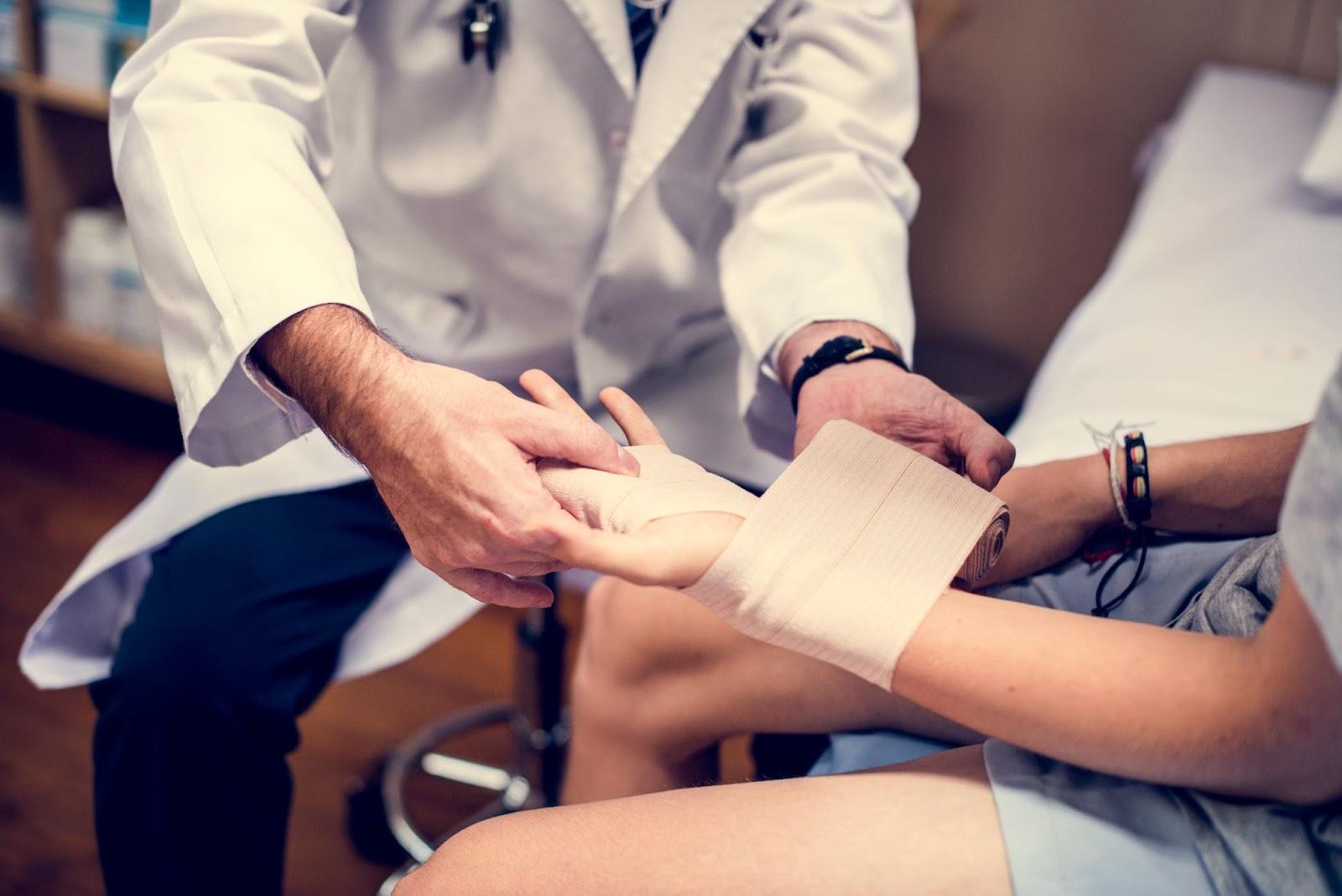 Patient visiting a Kingwood walk-in clinic for a mild illness or minor injury.