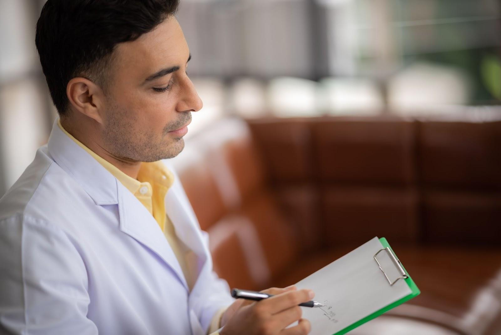 Confirming prescriptions and follow-up instructions at a walk-in clinic.